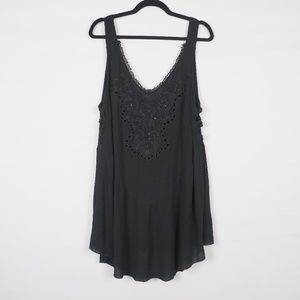 Free People Delphine Embellished Slip Dress L
